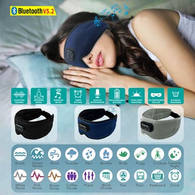 3D Bluetooth uninaamio Musta