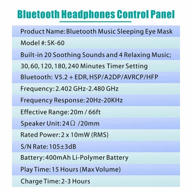 3D Bluetooth uninaamio Musta
