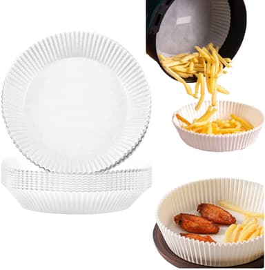Air Fryer Kertakäyttöpaperi Valkoinen 16 cm 50 kpl