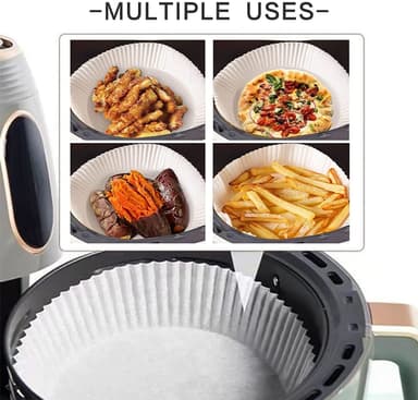 Air Fryer Kertakäyttöpaperi Valkoinen 16 cm 50 kpl
