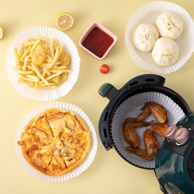 Air Fryer Kertakäyttöpaperi Valkoinen 16 cm 50 kpl