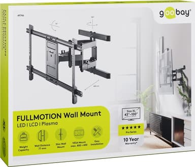 TV-seinäteline Pro FULLMOTION (XL)