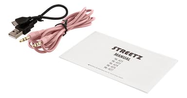 BT200 Foldable on-ear BT headset, 3.5 mm, pink