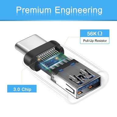 USB-C-sovitin (uros) USB 3.0:aan (naaras) Pinkki