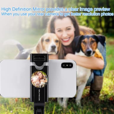 Selfie-tikku / mobiiliteline kaukosäätimellä ja lampulla
