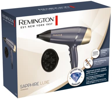 Remington Sapphire Luxe hiustenkuivaaja D5805 (sininen/kulta)