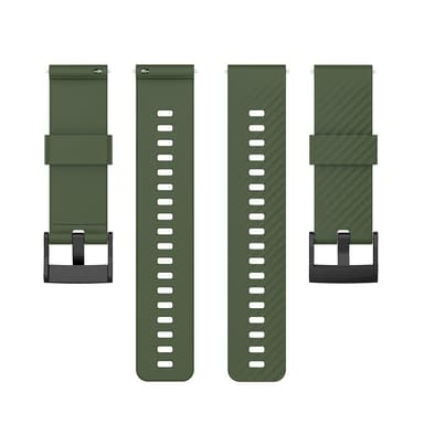 Suunto 7/9/9 Baro / D5 ranneke silikoni armeijanvihreä