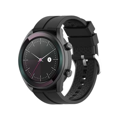 20 mm silikoniranneke For Huawei Watch GT 2 42mm, Samsung/Huawei Musta