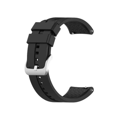 20 mm silikoniranneke For Huawei Watch GT 2 42mm, Samsung/Huawei Musta