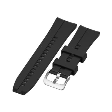 20 mm silikoniranneke For Huawei Watch GT 2 42mm, Samsung/Huawei Musta