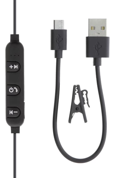 BT110 In-ear BT headphones with mic, control buttons, black
