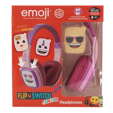 EMOJI Kuuloke Flip'N'Switch Junior On-Ear Langaton Rosa 85dB