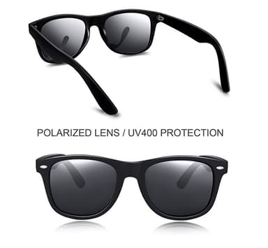 Polarisoidut aurinkolasit UV400 - musta / harmaa