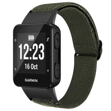 Garmin Forerunner 35/30 rannekoru nailon sotilaallinen vihreä