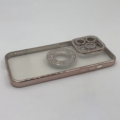 Tyylikäs matkapuhelinkotelo kimalteleva & kiiltävä Ruusukulta iPhone 14 Pro Max