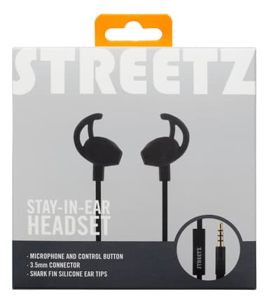 E120 Stayinear headset 1button remote 3.5mm mic black