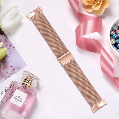 Fitbit Charge 5 ranneke ruostumattomasta teräksestä ruusukulta