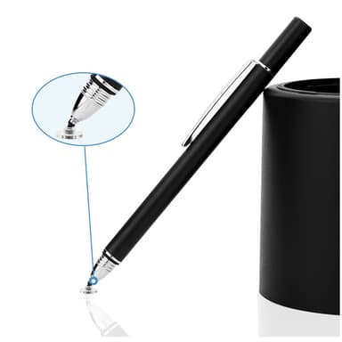 Stylus-kynä levykärjillä ja kannella Universal 7 mm Musta