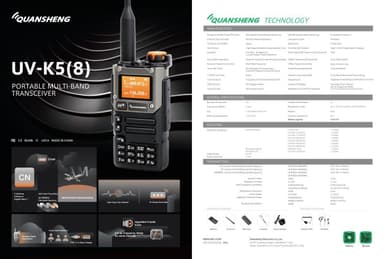 UV-K5 Plus 1600 mAh 2-tieradio, radiopuhelin antennilla