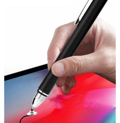 Stylus-kynä levykärjillä ja kannella Universal 7 mm Musta