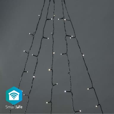 Nedis SmartLife Jouluvalot | Puu | Wi-Fi | Lämmin Valkoinen | 200 LED's | 20.0 m | 5 x 4 m | Android™ / IOS