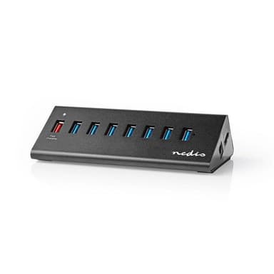 Nedis USB-keskitin | USB Micro-B Naaras | USB-A Naaras | 8-Porttinen port(s) | QC3.0 / USB 3.2 Gen 1 | USB Virta / Verkkovirtakäyttöinen | 5 Gbps | 8x USB