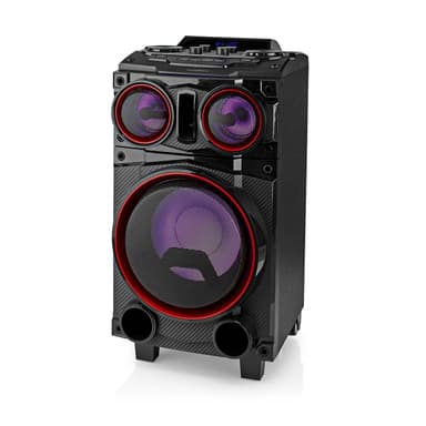 Nedis Bluetooth® Party Speaker | Suurin akun toistoaika: 6.5 tuntia | 120 W | Kantokahva | Juhlavalot | Taajuuskorjain | Musta