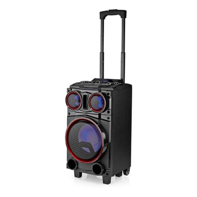 Nedis Bluetooth® Party Speaker | Suurin akun toistoaika: 6.5 tuntia | 120 W | Kantokahva | Juhlavalot | Taajuuskorjain | Musta