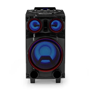 Nedis Bluetooth® Party Speaker | Suurin akun toistoaika: 6.5 tuntia | 120 W | Kantokahva | Juhlavalot | Taajuuskorjain | Musta