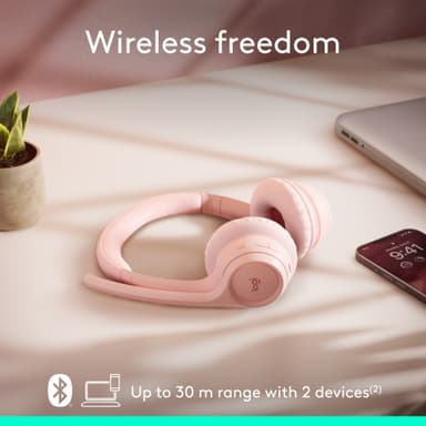 Logitech Zone 300 langaatomat kuulokkeet (ruusu)