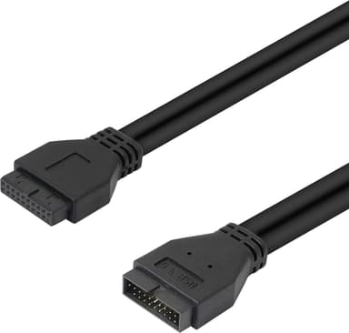 NÖRDIC 20-nastainen USB-jatkokaapeli uros-naaras 25cm