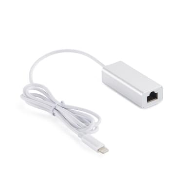 NÖRDIC Lightning (ei MFI)–10/100 Mb/s Ethernet-verkkosovitin, 1 m, valkoinen