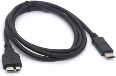 NÖRDIC USB C - USB Micro B -kaapeli 1 m, 3.2 Gen 1 ulkoiselle kiintolevylle