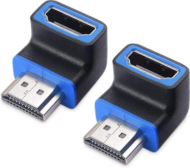 Cable Matters kulmassa oleva HDMI-sovitin 8K60Hz 4K120Hz HDR 2 kpl