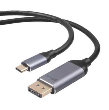 NÖRDIC 2m USBC–DP 1.4 -kaapeli 8K30Hz 4K120Hz 32.4Gbps HBR3 HDR10