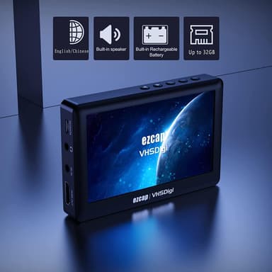 Ezcap-video-digitaalimuunnin, CVBS-videotallennin LCD-näytöllä, kannettava komposiitti-CVBS-AV-videotallennin, analogia-digitaalimuunnin