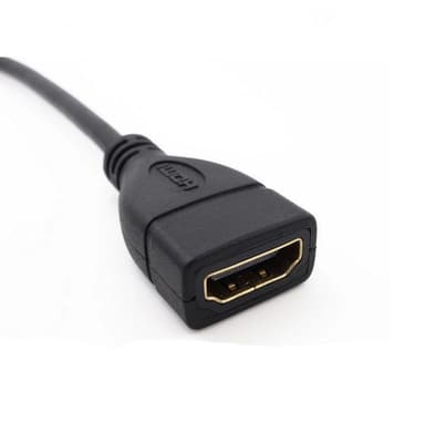 NÖRDIC HDMI-jatkojohto 1 m, uros–naaras, musta 4K 30 Hz, 10,2Gb/s, HDMI 1.4, HDMI High Speed ETHERNETILLÄ