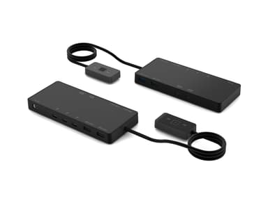 NÖRDIC Thunderbolt 4 -telakointiasema ja KVM-kytkin 2 - 2, 8K60Hz, 3x Thunderbolt 4 & 4x USB-A
