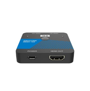 NÖRDIC HDMI 2.1-kytkin 2–1 8K60Hz 4K120Hz CEC HDR Dolby Atmos, True HD, Digital Plus, DTS-HD Master