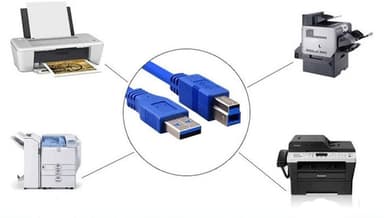 NÖRDIC USB 3.1 -kaapeli USB A–USB B, 1,8 m, sininen, USB-tulostinkaapeli