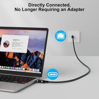 NÖRDIC 3m USB-C 3.1 - RJ45 1Gbps LAN Windows, MacOS, Linux, ChromeOS