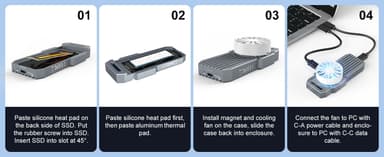 MAIWO USB4 Type-C M.2 NVMe SSD ulkoinen kotelo alumiinia 40Gbps