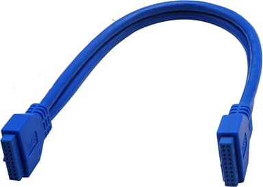NÖRDIC 20-nastainen USB 3.0 -jatkokaapeli naaras-naaras 25 cm