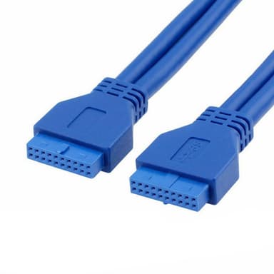 NÖRDIC 20-nastainen USB 3.0 -jatkokaapeli naaras-naaras 25 cm