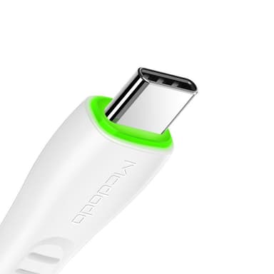 Mcdodo CA-6432 USB C–A, 1,8 m, 3 A, QC3.0 lataa ja synkronoi, LEDillä