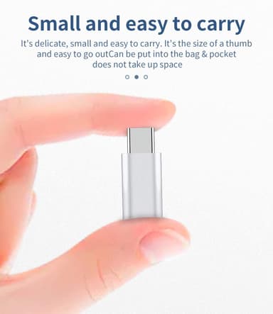 NÖRDIC sovitin Micro USB naaras–USB C uros, metallinmusta