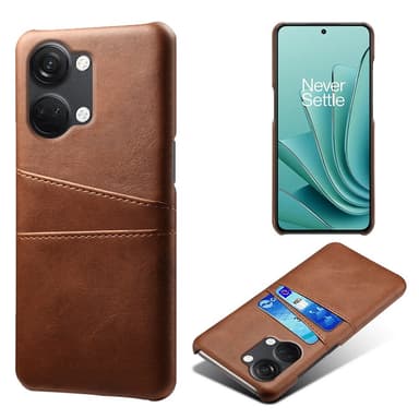 SKALO OnePlus Nord 3 5G / Ace 2V PU-nahkainen Korttikotelo - Ruskea