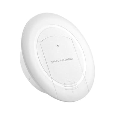 NÖRDIC sisäänrakennettu latausasema 1x USB C 87 W, Power Delivery 3.0, 2x USB A QuckCharger QC4 18 W, yhteensä 96 W