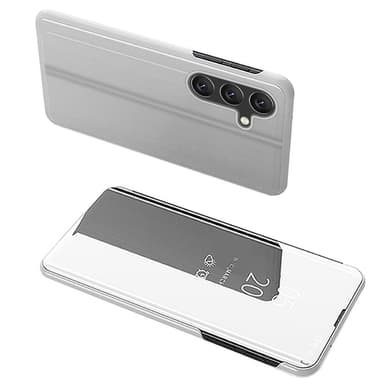 SKALO Samsung A35 5G Clear View Mirror Lompakko - Hopea