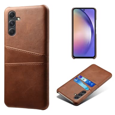 SKALO Samsung A55 5G PU-nahkainen Suojakuori Lompakolla - Ruskea
